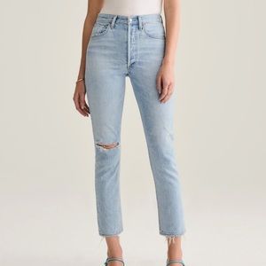 AGOLDE Riley High Rise Straight Leg Jeans